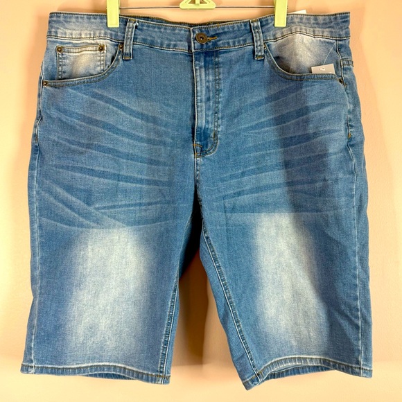 ROYAL BLUE NWT Flex the Energy Slim Fit Denim Shorts SZ/36 - Picture 1 of 7